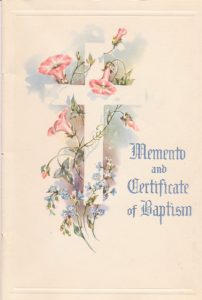 Baptism Certificate Cover