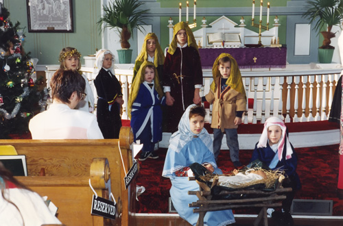Sunday School Christmas Play in the early 1990s